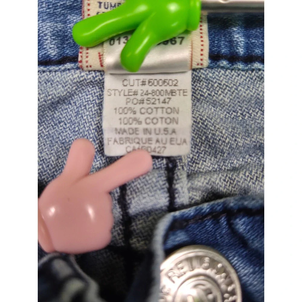 True Religion Rainbow Bobby‎ Jeans Mens 31x33 Blue Straight Leg Made in USA